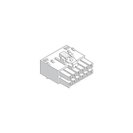 Molex Ultra-Fit Rcpt Hsg Dual V0 Nat Tpa 12 Ck 1722582112